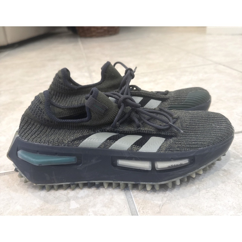 Adidas NMD S1 Low Focus Olive Carbon Shoes Men's Size 7.5 Green Sneaker Logo Gym